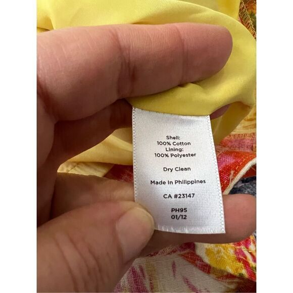 Talbots Colorful Floral Watercolor Print V Neck Shift Dress petite size 12 - Picture 8 of 8